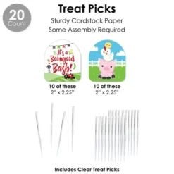 Big Dot Of Happiness Farm Animals - Barnyard Baby Shower Or Birthday Party Favors And Cupcake Kit - Fabulous Favor Party Pack - 100 Pieces 9 Big Dot Of Happiness Farm Animals - Barnyard Baby Shower Or Birthday Party Favors And Cupcake Kit - Fabulous Favor Party Pack - 100 Pieces -Aurora Party Sales GUEST e8fcbb5f 234f 48ac a197 ba41b63f168c