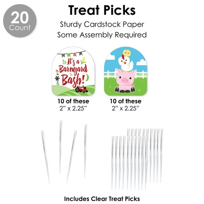 Big Dot Of Happiness Farm Animals - Barnyard Baby Shower Or Birthday Party Favors And Cupcake Kit - Fabulous Favor Party Pack - 100 Pieces 4 Big Dot Of Happiness Farm Animals - Barnyard Baby Shower Or Birthday Party Favors And Cupcake Kit - Fabulous Favor Party Pack - 100 Pieces - Image 4