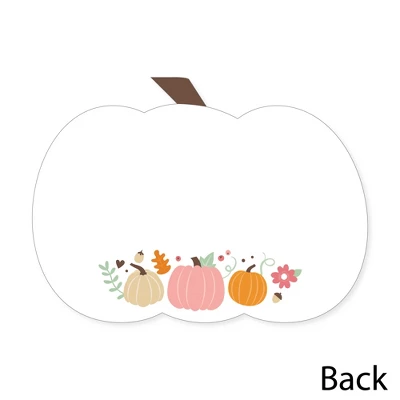 Big Dot Of Happiness Girl Little Pumpkin - Shaped Thank You Cards - Fall Birthday Party Or Baby Shower Thank You Note Cards With Envelopes - Set Of 12 3 Big Dot Of Happiness Girl Little Pumpkin - Shaped Thank You Cards - Fall Birthday Party Or Baby Shower Thank You Note Cards With Envelopes - Set Of 12 - Image 3