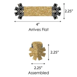 Big Dot Of Happiness Adult 100th Birthday - Gold - Birthday Party Paper Napkin Holder - Napkin Rings - Set Of 24 11 Big Dot Of Happiness Adult 100th Birthday - Gold - Birthday Party Paper Napkin Holder - Napkin Rings - Set Of 24 -Aurora Party Sales GUEST e91d202a 3537 49c7 8d1c 0c2d9c9500ad