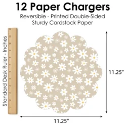 Big Dot Of Happiness Tan Daisy Flowers - Floral Party Round Table Decorations - Paper Chargers - Place Setting For 12 -Aurora Party Sales GUEST e9ea62f8 cd5d 40b8 a0f7 2dd170bc4bfc