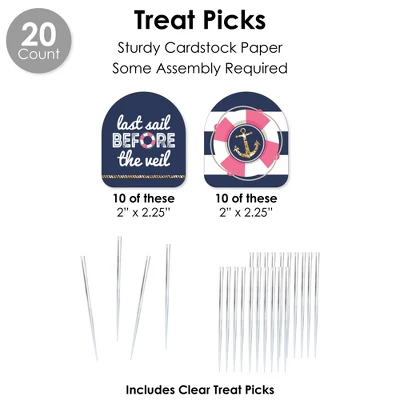 Big Dot Of Happiness Last Sail Before The Veil - Nautical Bachelorette And Bridal Shower Favors And Cupcake Kit - Fabulous Favor Party Pack - 100 Pc 4 Big Dot Of Happiness Last Sail Before The Veil - Nautical Bachelorette And Bridal Shower Favors And Cupcake Kit - Fabulous Favor Party Pack - 100 Pc - Image 4