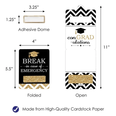 Big Dot Of Happiness Tassel Worth The Hassle - Gold - DIY Assorted Graduation Cash Holder Gift - Funny Money Cards - Set Of 6 3 Big Dot Of Happiness Tassel Worth The Hassle - Gold - DIY Assorted Graduation Cash Holder Gift - Funny Money Cards - Set Of 6 - Image 3