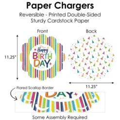 Big Dot Of Happiness Cheerful Happy Birthday - Colorful Birthday Party Paper Charger And Table Decorations - Chargerific Kit - Place Setting For 8 8 Big Dot Of Happiness Cheerful Happy Birthday - Colorful Birthday Party Paper Charger And Table Decorations - Chargerific Kit - Place Setting For 8 -Aurora Party Sales GUEST ec791153 9a83 4dae 8dc4 1c47b7a6791b