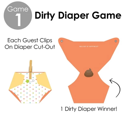 Big Dot Of Happiness Baby Neutral - Baby Shower Conversation Starter - 2-in-1 Dirty Diaper Game - Set Of 24 4 Big Dot Of Happiness Baby Neutral - Baby Shower Conversation Starter - 2-in-1 Dirty Diaper Game - Set Of 24 - Image 4