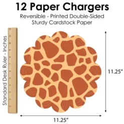 Big Dot Of Happiness Giraffe Print - Safari Party Round Table Decorations - Paper Chargers - Place Setting For 12 -Aurora Party Sales GUEST ecff7b42 1a6b 4896 bc5c d997d440e79c