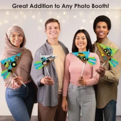 Big Dot Of Happiness Smash And Crash - Monster Truck - Triangle Boy Birthday Party Photo Props - Pennant Flag Centerpieces - Set Of 20 -Aurora Party Sales GUEST ed74eb3e 23f0 4355 b72f fc957818ca23