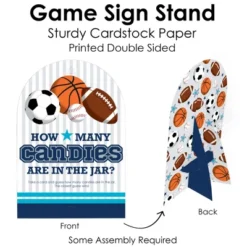 Big Dot Of Happiness Go, Fight, Win - Sports - How Many Candies Baby Shower Or Birthday Party Game - 1 Stand And 40 Cards - Candy Guessing Game -Aurora Party Sales GUEST edad2812 594a 474d 82b4 f59f755efae7
