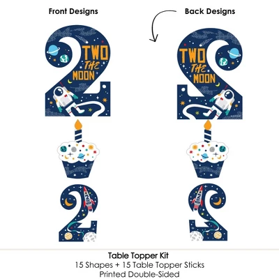 Big Dot Of Happiness 2nd Birthday Two The Moon - Outer Space Second Birthday Party Centerpiece Sticks - Table Toppers - Set Of 15 4 Big Dot Of Happiness 2nd Birthday Two The Moon - Outer Space Second Birthday Party Centerpiece Sticks - Table Toppers - Set Of 15 - Image 4
