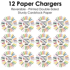 Big Dot Of Happiness So Many Ways To Be Human - Pride Party Round Table Decorations - Paper Chargers - Place Setting For 12 9 Big Dot Of Happiness So Many Ways To Be Human - Pride Party Round Table Decorations - Paper Chargers - Place Setting For 12 -Aurora Party Sales GUEST edc0b4fe 664c 4896 9a7d 132e1b62c098