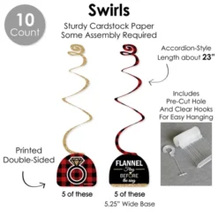 Big Dot Of Happiness Flannel Fling Before The Ring - Buffalo Plaid Bachelorette Party Supplies Decoration Kit - Decor Galore Party Pack - 51 Pieces -Aurora Party Sales GUEST edf1da6c 9678 4f49 9c04 e4d6d2659d78