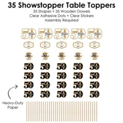 Big Dot Of Happiness We Still Do - 50th Wedding Anniversary - Anniversary Party Centerpiece Sticks - Showstopper Table Toppers - 35 Pieces -Aurora Party Sales GUEST ee118513 85c4 4f76 a536 62469eb5f302