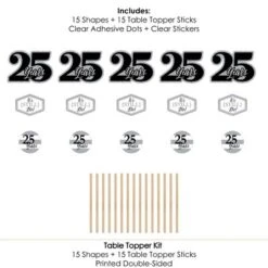 Big Dot Of Happiness We Still Do - 25th Wedding Anniversary - Anniversary Party Centerpiece Sticks - Table Toppers - Set Of 15 10 Big Dot Of Happiness We Still Do - 25th Wedding Anniversary - Anniversary Party Centerpiece Sticks - Table Toppers - Set Of 15 -Aurora Party Sales GUEST ee5ba2db c68b 4f11 b414 f94f53f60e8a