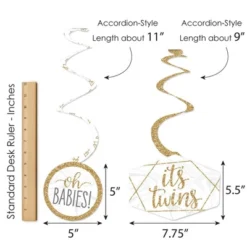 Big Dot Of Happiness It's Twins - Gold Twins Baby Shower Hanging Decor - Party Decoration Swirls - Set Of 40 10 Big Dot Of Happiness It's Twins - Gold Twins Baby Shower Hanging Decor - Party Decoration Swirls - Set Of 40 -Aurora Party Sales GUEST ee893c13 4b85 4fd6 be80 a77ec9bbae06
