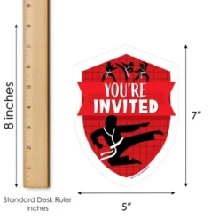 Big Dot Of Happiness Karate Master - Shaped Fill-In Invitations - Martial Arts Birthday Party Invitation Cards With Envelopes - Set Of 12 -Aurora Party Sales GUEST eea0f765 49a0 47d0 9afb 37763575a9ea