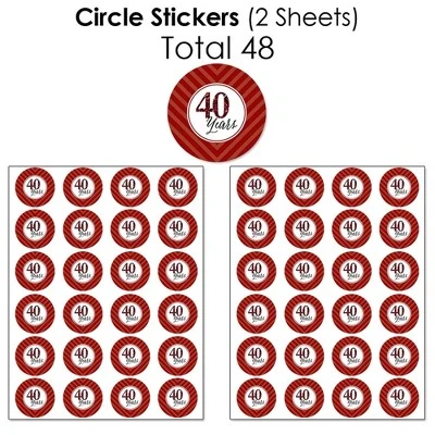 Big Dot Of Happiness We Still Do - 40th Wedding Anniversary - Anniversary Party Candy Favor Sticker Kit - 304 Pieces 4 Big Dot Of Happiness We Still Do - 40th Wedding Anniversary - Anniversary Party Candy Favor Sticker Kit - 304 Pieces - Image 4