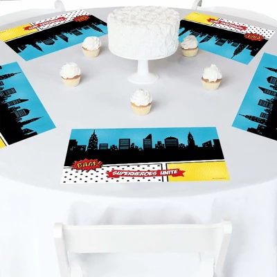 Big Dot Of Happiness Bam Superhero - Paper Birthday Party Coloring Sheets - Activity Placemats - Set Of 16 2 Big Dot Of Happiness Bam Superhero - Paper Birthday Party Coloring Sheets - Activity Placemats - Set Of 16 - Image 2