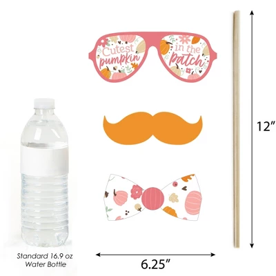 Big Dot Of Happiness Girl Little Pumpkin - Fall Birthday Party Or Baby Shower Photo Booth Props Kit - 20 Count 3 Big Dot Of Happiness Girl Little Pumpkin - Fall Birthday Party Or Baby Shower Photo Booth Props Kit - 20 Count - Image 3