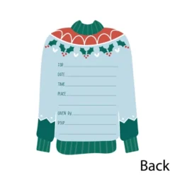 Big Dot Of Happiness Colorful Christmas Sweaters - Shaped Fill-In Invitations - Ugly Sweater Holiday Party Invitation Cards With Envelopes - Set Of 12 -Aurora Party Sales GUEST ef5c70b6 f14d 486b aecb eb2743e7cddc