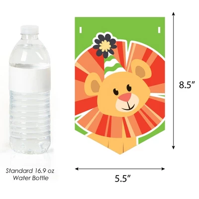 Big Dot Of Happiness Jungle Party Animals - Safari Zoo Animal Baby Shower Bunting Banner - Party Decorations - Welcome Baby 1 Big Dot Of Happiness Jungle Party Animals - Safari Zoo Animal Baby Shower Bunting Banner - Party Decorations - Welcome Baby