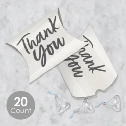 Big Dot Of Happiness Champagne Elegantly Simple - Favor Gift Boxes - Guest Party Favors Petite Pillow Boxes - Set Of 20