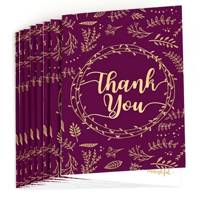Big Dot Of Happiness Elegant Thankful For Friends - Friendsgiving Thanksgiving Party Thank You Cards (8 Count) 1 Big Dot Of Happiness Elegant Thankful For Friends - Friendsgiving Thanksgiving Party Thank You Cards (8 Count)
