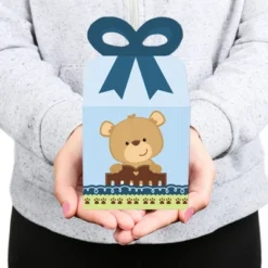 Big Dot Of Happiness Baby Boy Teddy Bear - Square Favor Gift Boxes - Baby Shower Bow Boxes - Set Of 12 -Aurora Party Sales GUEST f0f11b7b 96d5 4056 8c5e 6a705f7e4425