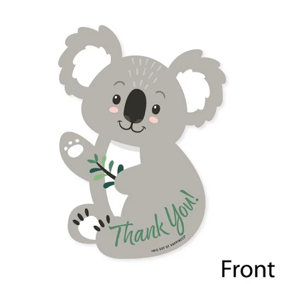 Big Dot Of Happiness Koala Cutie - Shaped Thank You Cards - Bear Birthday Party And Baby Shower Thank You Note Cards With Envelopes - Set Of 12 2 Big Dot Of Happiness Koala Cutie - Shaped Thank You Cards - Bear Birthday Party And Baby Shower Thank You Note Cards With Envelopes - Set Of 12 - Image 2