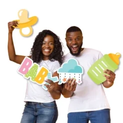 Big Dot Of Happiness Colorful Baby Shower - Yard Sign And Outdoor Lawn Decorations - Gender Neutral Party Yard Signs - Set Of 8 -Aurora Party Sales GUEST f1484b39 f268 4b0f b632 8acf314eb913