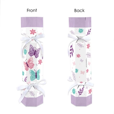 Big Dot Of Happiness Beautiful Butterfly - No Snap Floral Baby Shower Or Birthday Party Table Favors - DIY Cracker Boxes - Set Of 12 5 Big Dot Of Happiness Beautiful Butterfly - No Snap Floral Baby Shower Or Birthday Party Table Favors - DIY Cracker Boxes - Set Of 12 - Image 5