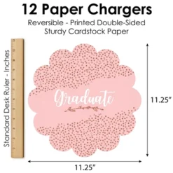 Big Dot Of Happiness Rose Gold Grad - Graduation Party Round Table Decorations - Paper Chargers - Place Setting For 12 -Aurora Party Sales GUEST f25a7db4 5a61 4bd6 bb87 e0773c0f81d2