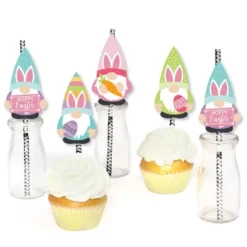 Big Dot Of Happiness Easter Gnomes - Paper Straw Decor - Spring Bunny Party Striped Decorative Straws - Set Of 24 -Aurora Party Sales GUEST f273d743 00fd 45fd acdc 499a1135c697