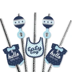 Big Dot Of Happiness Hello Little One - Blue And Silver Paper Straw Decor - Boy Baby Shower Striped Decorative Straws - Set Of 24 7 Big Dot Of Happiness Hello Little One - Blue And Silver Paper Straw Decor - Boy Baby Shower Striped Decorative Straws - Set Of 24 -Aurora Party Sales GUEST f28515b9 d97d 4634 be2d c05a69c801d1
