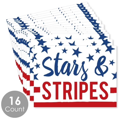 Big Dot Of Happiness Stars & Stripes - Party Table Decorations - Memorial Day, 4th Of July And Labor Day Patriotic Party Placemats - Set Of 16 2 Big Dot Of Happiness Stars & Stripes - Party Table Decorations - Memorial Day, 4th Of July And Labor Day Patriotic Party Placemats - Set Of 16 - Image 2