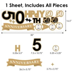 Big Dot Of Happiness We Still Do - 50th Wedding Anniversary - Peel And Stick Anniversary Party Decoration - Wall Decals Backdrop -Aurora Party Sales GUEST f3dcd9fa a7e1 42b7 9241 e5df4c7a321c