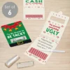 Big Dot Of Happiness Ugly Sweater - DIY Assorted Holiday And Christmas Party Cash Holder Gift - Funny Money Cards - Set Of 6