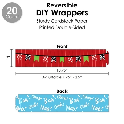 Big Dot Of Happiness Farm Animals - Barnyard Baby Shower Or Birthday Party Favors And Cupcake Kit - Fabulous Favor Party Pack - 100 Pieces 2 Big Dot Of Happiness Farm Animals - Barnyard Baby Shower Or Birthday Party Favors And Cupcake Kit - Fabulous Favor Party Pack - 100 Pieces - Image 2