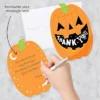 Big Dot Of Happiness Jack-O'-Lantern Halloween - Shaped Thank You Cards - Kids Halloween Party Thank You Note Cards With Envelopes - Set Of 12