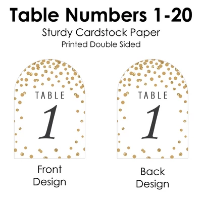Big Dot Of Happiness Gold Wedding - Wedding Receptions, Parties Or Events Double-Sided 5 X 7 Inches Cards - Table Numbers - 1-20 5 Big Dot Of Happiness Gold Wedding - Wedding Receptions, Parties Or Events Double-Sided 5 X 7 Inches Cards - Table Numbers - 1-20 - Image 5
