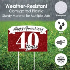 Big Dot Of Happiness We Still Do - 40th Wedding Anniversary - Anniversary Party Yard Sign Lawn Decorations-Happy Anniversary 40 Years Party Yardy Sign -Aurora Party Sales GUEST f53b40d3 6a7f 49ff 8af3 cfb9214e30a1