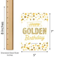 Big Dot Of Happiness Golden Birthday - Picture Bingo Cards And Markers - Birthday Party Bingo Game - Set Of 18 -Aurora Party Sales GUEST f5419d1f bf7f 47e9 abcd 02ee0afd5ee6