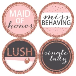 Big Dot Of Happiness Bride Squad - Rose Gold Bridal Shower Or Bachelorette Party Funny Name Tags - Party Badges Sticker Set Of 12 -Aurora Party Sales GUEST f584bd81 5440 4d9c 9b2f b012a52957db