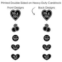 Big Dot Of Happiness Mr. And Mrs. - Black And White Wedding Or Bridal Shower Centerpiece Sticks - Showstopper Table Toppers - 35 Pieces -Aurora Party Sales GUEST f5ae5d1c 2c95 457c 888d 38fb6760bbc7