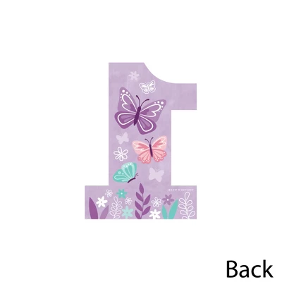 Big Dot Of Happiness 1st Birthday Beautiful Butterfly - One Shaped Decorations DIY Floral First Birthday Party Essentials - Set Of 20 2 Big Dot Of Happiness 1st Birthday Beautiful Butterfly - One Shaped Decorations DIY Floral First Birthday Party Essentials - Set Of 20 - Image 2