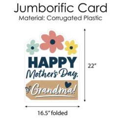 Big Dot Of Happiness Grandma, Happy Mother's Day - We Love Grandmother Giant Greeting Card - Big Shaped Jumborific Card - 16.5 X 22 Inches -Aurora Party Sales GUEST f625da13 9f48 4c59 b277 2d1f17790a51