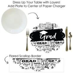 Big Dot Of Happiness Black And White Grad Best Is Yet To Come Graduation Party Round Table Decorations Paper Chargers Place Setting For 12 -Aurora Party Sales GUEST f664dcd7 51bb 4464 b9bb 887ab6ba2f51