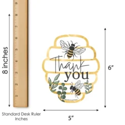 Big Dot Of Happiness Little Bumblebee - Shaped Thank You Cards - Bee Baby Shower Or Birthday Party Thank You Note Cards With Envelopes - Set Of 12 -Aurora Party Sales GUEST f67056a7 64fc 49a1 b274 523954d49c76