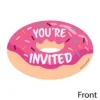 Big Dot Of Happiness Donut Worry, Let's Party - Shaped Fill-in Invitations - Doughnut Party Invitation Cards With Envelopes - Set Of 12