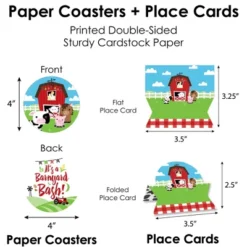 Big Dot Of Happiness Farm Animals - Barnyard Baby Shower Or Birthday Party Paper Charger And Table Decorations - Chargerific Kit - Place Setting For 8 -Aurora Party Sales GUEST f6c32d04 f2aa 439a 844a 43d554b694d8