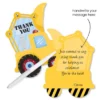 Big Dot Of Happiness Construction Truck - Shaped Thank You Cards - Baby Shower Or Birthday Party Thank You Note Cards With Envelopes - Set Of 12